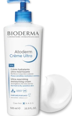 Bioderma Atoderm Creme Ultra Perfumed, krem ultranawilżający, natłuszczający i wzmacniający, 500 ml