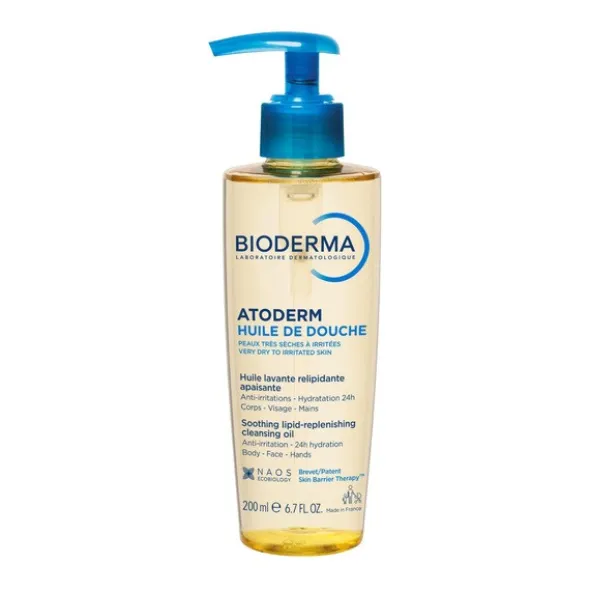 Bioderma Atoderm Huile de douche, olejek do kąpieli i pod prysznic do ciała i twarzy, 200 ml