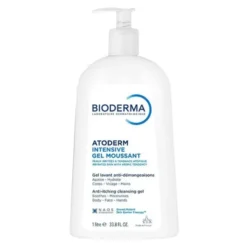 Bioderma Atoderm Intensive Gel moussant, łagodny żel oczyszczający i natłuszczający, 1 l