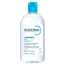 Bioderma Hydrabio H2O, nawilżająca woda micelarna do oczyszczania twarzy i zmywania makijażu, 500 ml