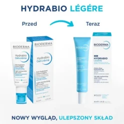 Bioderma Hydrabio Legere, lekki krem nawilżający z hialuronianem i niacynamidem, 40 ml