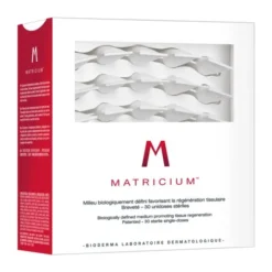 Bioderma Matricium, regenerująca kuracja, stymulująca odnowę skóry, płyn, 30 ampułek x 1 ml