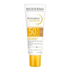 Bioderma Photoderm Aquafluide SPF50+, ultralekki fluid przeciwsłoneczny, odcień ciemny, 40 ml