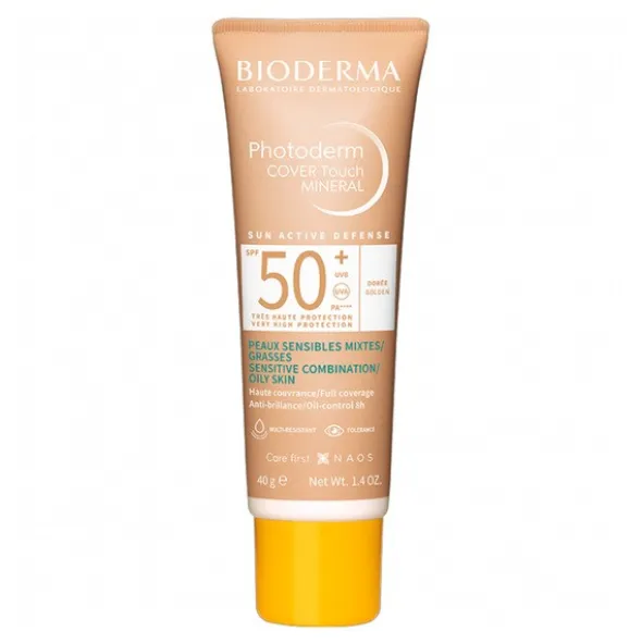 Bioderma Photoderm Cover Touch Mineral, kryjący fluid ciemny, SPF 50+, 40 g