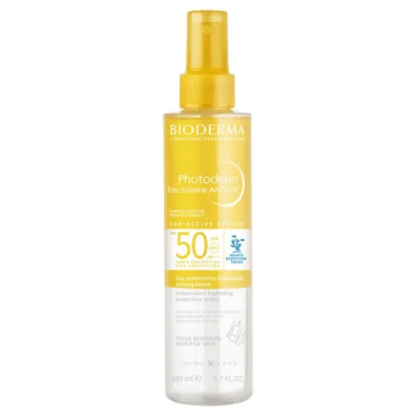Bioderma Photoderm Eau Solaire Anti-Ox, woda ochronna, SPF 50+, 200 ml
