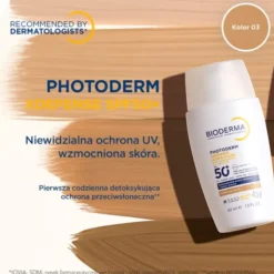 Bioderma Photoderm XDefense Ultra, ochronny ultralekki fluid SPF 50+, odcień 03, 40 ml