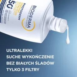 Bioderma Photoderm XDefense Ultra-Fluid, ochronny ultralekki fluidSPF 50+, bezbarwny, 40 ml