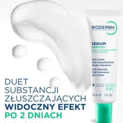Bioderma Sebium Kerato+, żel-krem przeciwtrądzikowy, 30 ml