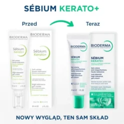 Bioderma Sebium Kerato+, żel-krem przeciwtrądzikowy, 30 ml