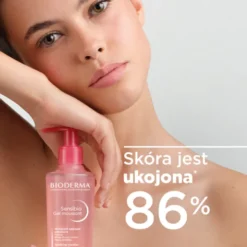 Bioderma Sensibio Gel, łagodzący żel micelarny do oczyszczania twarzy o nawilżającym działaniu, 500 ml