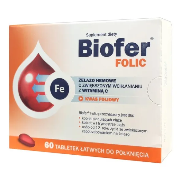 Biofer Folic, tabletki, 60 szt.