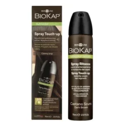 Biokap Nutricolor Delicato Spray Touch Up, spray na odrosty, ciemny brąz, 75 ml