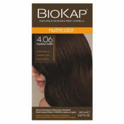 Biokap Nutricolor, farba do włosów, 4.06 kawowy brąz, 140 ml