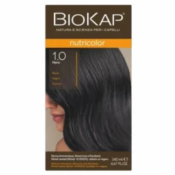 Biokap Nutricolor, farba do włosów, 1.0 czarny, 140 ml