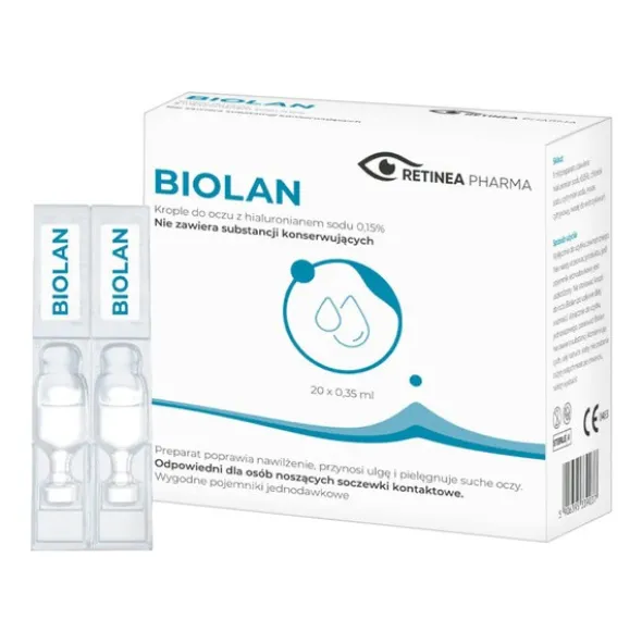 Biolan 0,15%, krople do oczu, 0,35 ml, 20 minimsów