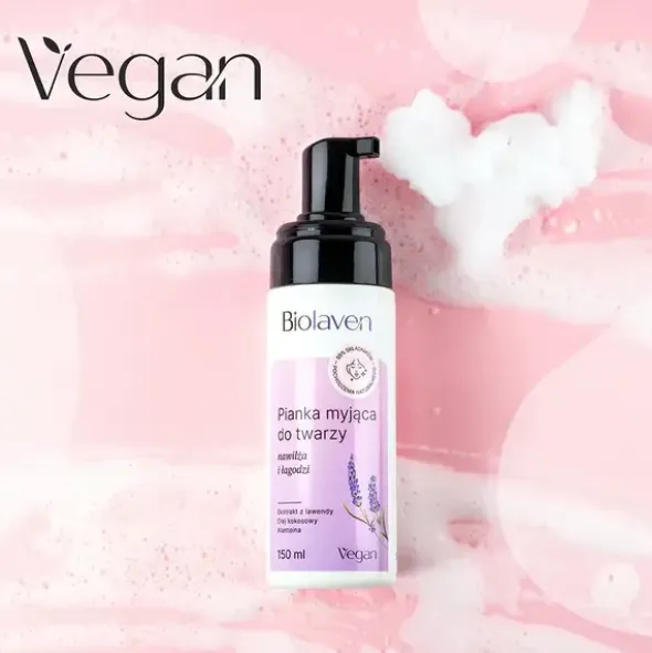 Biolaven Organic, pianka myjąca do twarzy, 150 ml