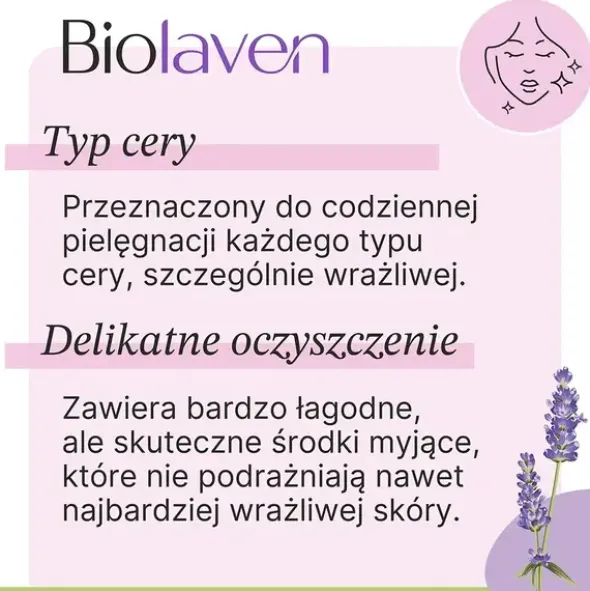 Biolaven Organic, pianka myjąca do twarzy, 150 ml