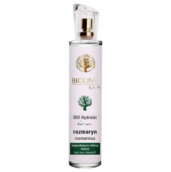 Bioline By JoAnn, BIO hydrolat rozmaryn, wypadające włosy, łupież, przetłuszczanie, 75 ml