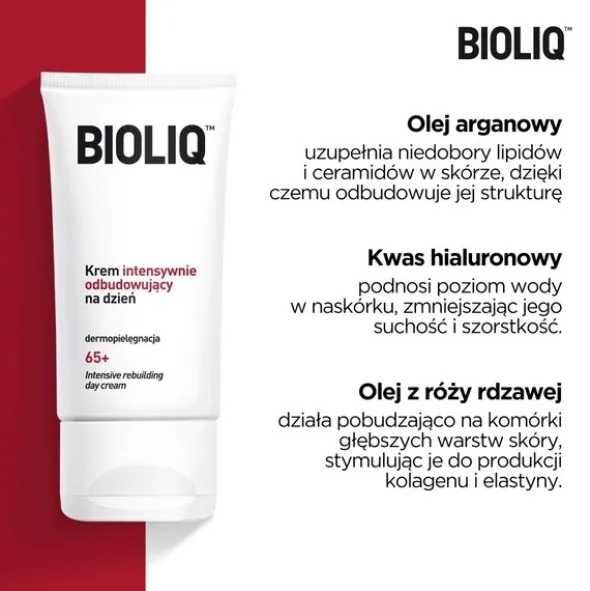 Bioliq 65+, krem intensywnie odbudowujący na dzień, 50 ml