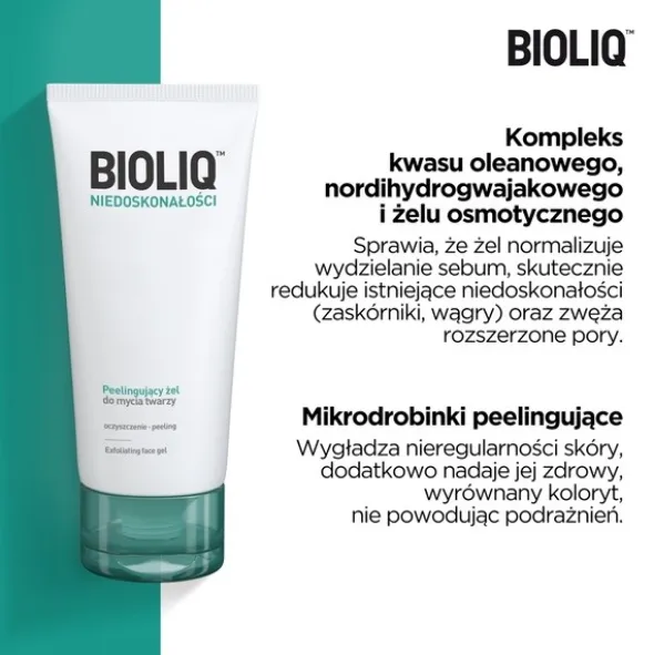 Bioliq Specialist Niedoskonałości, peelingujący żel do mycia twarzy, 125 ml