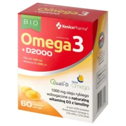 BIO Omega 3 + D2000, kapsułki softgel, 60 szt.