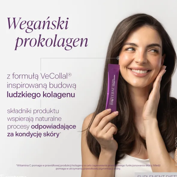 Biotebal Hair & Skin Collagen Booster, saszetki z proszkiem, Sunny Peach, 8 g x 30 szt.