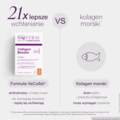 Biotebal Hair & Skin Collagen Booster, saszetki z proszkiem, Sunny Peach, 8 g x 30 szt.