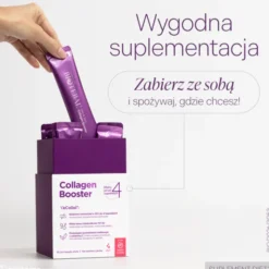 Biotebal Hair & Skin Collagen Booster, saszetki z płynem, Exotic Lychee, 25 ml x 30 szt.