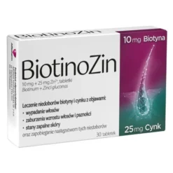 BiotinoZin, 10 mg + 25 mg Zn2+, tabletki, 30 szt.