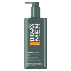 Biovax Men Strong Hair & Scalp Detox, szampon dla mężczyzn 2w1 do włosów i brody, 200 ml