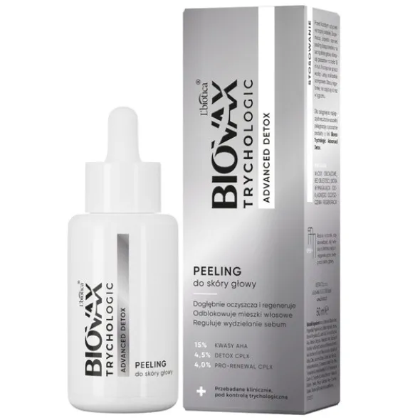 Biovax Trychologic Advanced Detox, peeling do skóry głowy, 50 ml