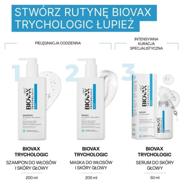 Biovax Trychologic Łupież, szampon do włosów i skóry głowy, 200 ml