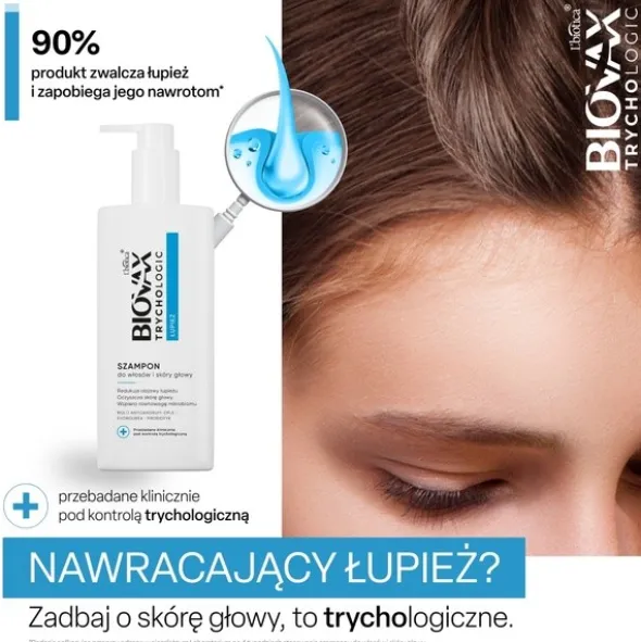 Biovax Trychologic Łupież, szampon do włosów i skóry głowy, 200 ml