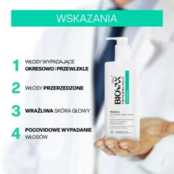 Biovax Trychologic, Wypadanie, Maska do włosów i skóry głowy, 200 ml
