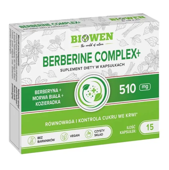 Biowen Berberine Complex+, kapsułki, 15 szt.