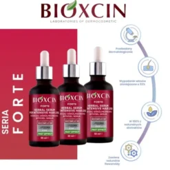 Bioxcin Forte, serum do skóry głowy przeciw silnemu wypadaniu włosów, 3 x 50 ml