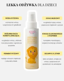 Bosko Cosmetics, odżywka dla dzieci, ułatwiająca rozczesywanie, 100 ml