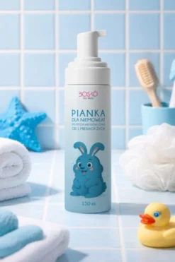Bosko Cosmetics, pianka dla niemowląt do mycia włosów, ciała od 1 miesiąca, 150 ml
