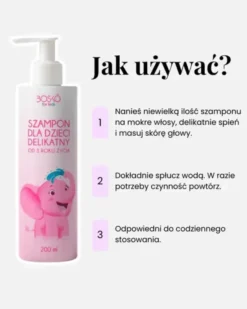 Bosko Cosmetics, szampon dla dzieci, delikatny od 3 roku życia, 200 ml