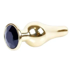 Boss Of Toys, Plug-Jewellery Gold Butt Plug, Black, korek analny