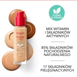 Bourjois Healthy Mix Clean, podkład, 51,5 Rose Vanilla, 30 ml