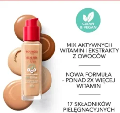 Bourjois Healthy Mix Clean, podkład, 55N Deep Beige, 30 ml