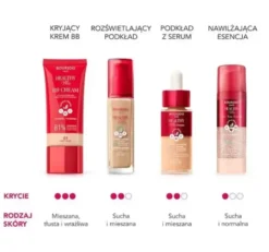Bourjois Healthy Mix Clean, podkład, 55N Deep Beige, 30 ml
