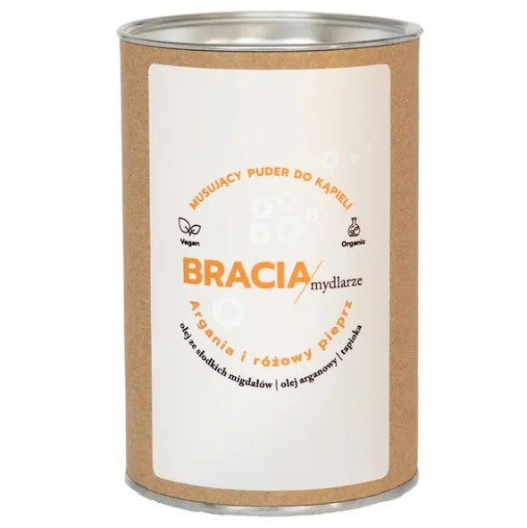 Bracia Mydlarze, puder do kąpieli, Argania i różowy pieprz, 300 g