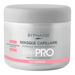 Byphasse Hair Pro, Liss Extreme, maska do włosów ułatwiająca prostowanie, 500 ml