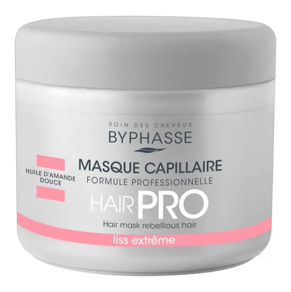 Byphasse Hair Pro, Liss Extreme, maska do włosów ułatwiająca prostowanie, 500 ml