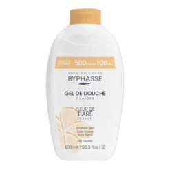 Byphasse Plaisir, żel pod prysznic z ekstraktem z kwiatów tiare, 600 ml