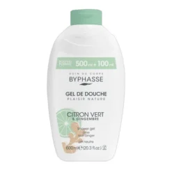 Byphasse Plaisir Nature, żel pod prysznic, limonka i imbir, 600 ml