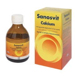 Calcium Sanosvit, syrop bananowy, 150 ml