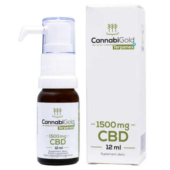 CannabiGold Terpenes+, 1500 mg CBD, krople, 12 ml